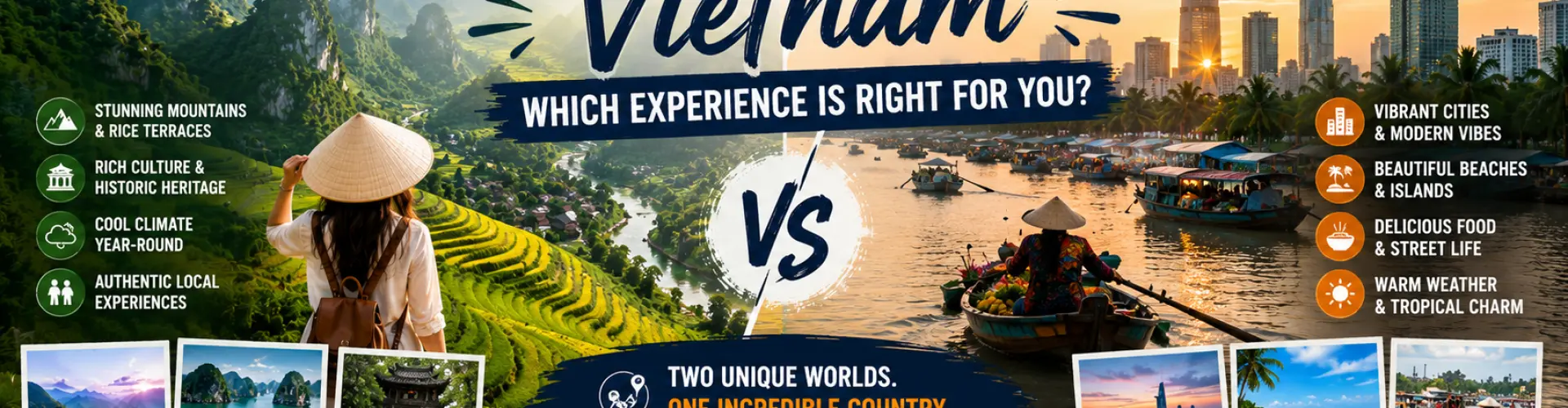 North and South Vietnam travel comparison
