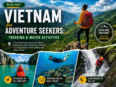 Vietnam trekking and water activities for adventure travelers